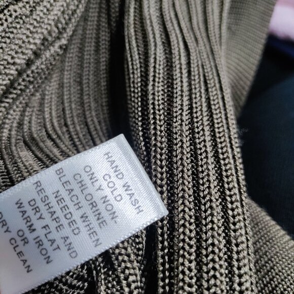 Banana Republic Olive Green Ribbed Long Cardigan Sweater Women's Size XS - Picture 4 of 9